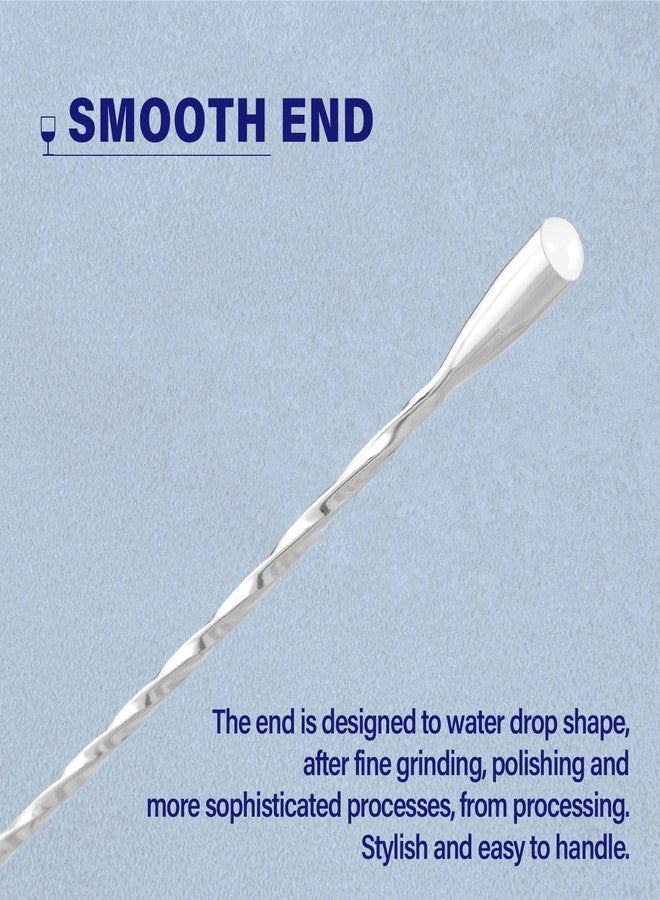 MADHYA Stainless Steel Bar Spoon Cocktail Mixing Stirrers for Drink, Stainless Steel 12 Inches Long Handle Spiral Design with Weighted Teardrop End for Drink Mixing Lovers, Pack of 1 - Image 5